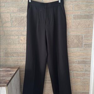 Elie Tahari Black Wide Leg High Rise Pants Stretch High Rise Classic Office 8